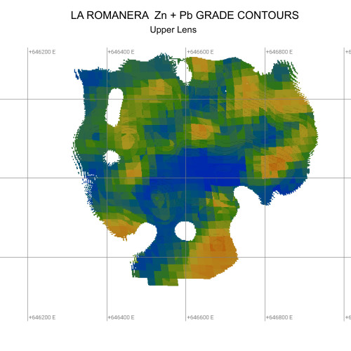 Grade Contours Zinc + Lead Upper Lens La Romanera