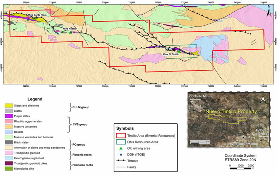 Geology map, Nuevo Tintillo